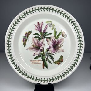 Portmeirion Botanic Garden LILY FLOWERED AZALEA 1 Dinner Plate  10.5" ~ Britain